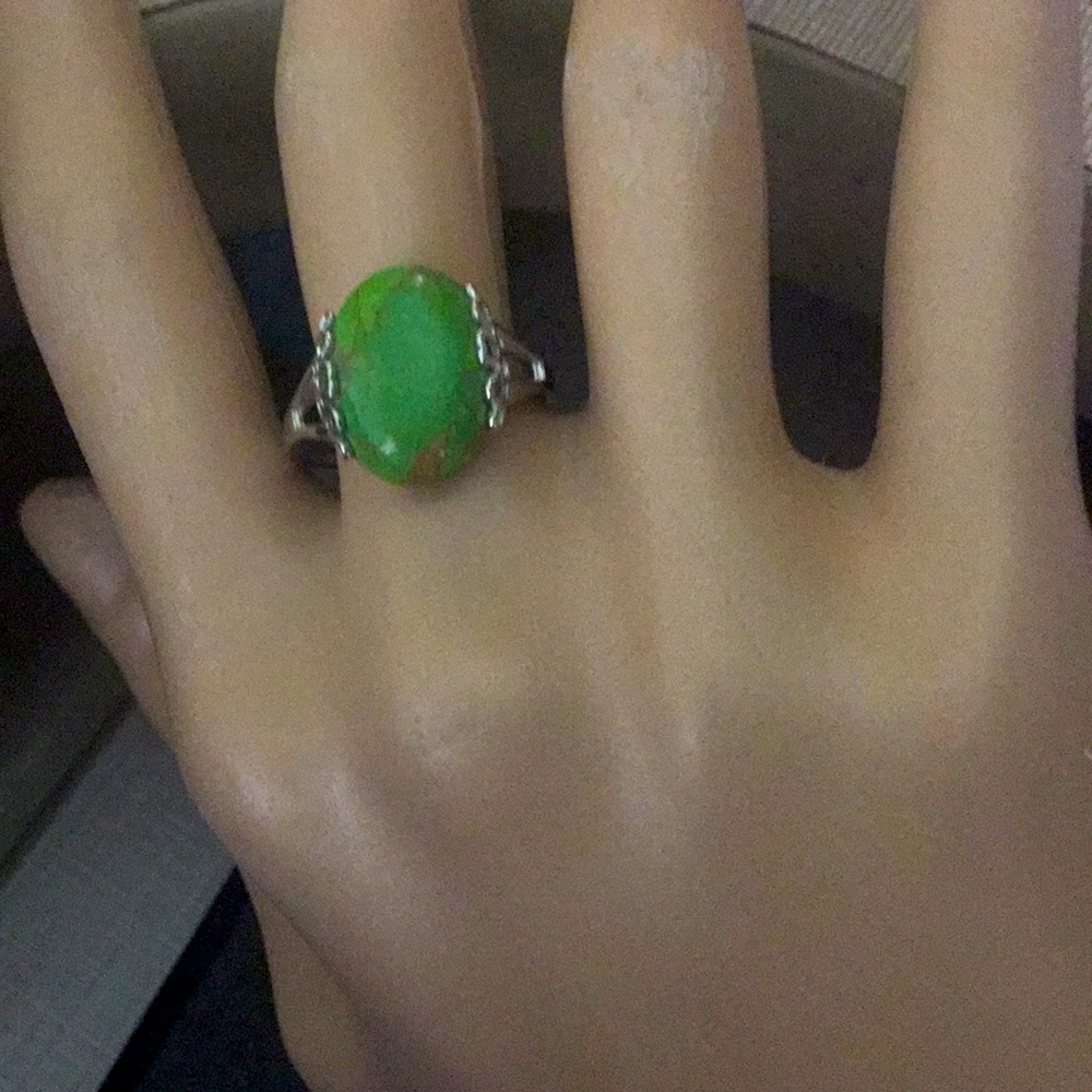 Made in USA NEW green Copper turquoise design Ring - Picture 6 of 13